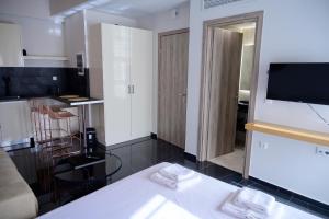 Posteľ alebo postele v izbe v ubytovaní Luxury Suites by Panagiota