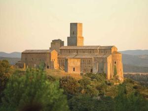 um edifício antigo no topo de uma colina em Holiday home in Tuscania VT/Latium 22377 em Tuscania