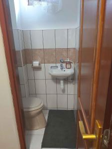 Ванная комната в Holiday home Abadszalok/Theiss-See 20563