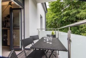 Balkón alebo terasa v ubytovaní ApartHost Jagiellońska Residence