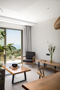 Posezení v ubytování paleo villas