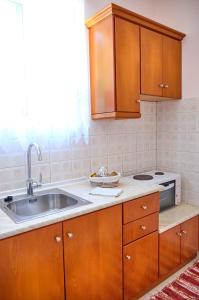 Kuchyň nebo kuchyňský kout v ubytování Houmis Apts & Studios
