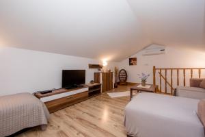 TV/Unterhaltungsangebot in der Unterkunft Apartment in Mundanije with Seaview, Terrace, Air condition, WIFI (3748-3)