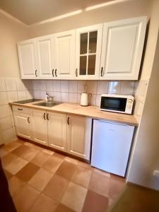Kuchyň nebo kuchyňský kout v ubytování Apartmány U Dvou Smrků