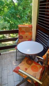 Balkón nebo terasa v ubytování Candy apartman Siófok