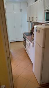 Kuchyň nebo kuchyňský kout v ubytování Candy apartman Siófok