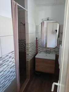 Koupelna v ubytování Nikolett apartman