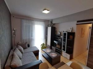 Posezení v ubytování Zöld Béka Apartmanok Kölcsey I