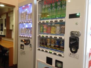 a vending machine filled with lots of drinks at Hotel Select Inn Nagano in Nagano