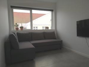 TV a/nebo společenská místnost v ubytování Løkken City Apartment