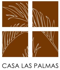 zwei Rahmen mit Palmblättern und die Worte casa las palmas in der Unterkunft Casa Las Palmas in Tizimín