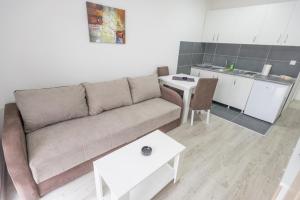 Kuchyň nebo kuchyňský kout v ubytování Apartmani Centar Loznica