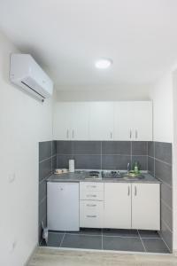 Kuchyň nebo kuchyňský kout v ubytování Apartmani Centar Loznica