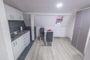 Kuchyň nebo kuchyňský kout v ubytování Apartmani Centar Loznica