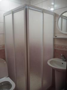 Koupelna v ubytování Soykan Hotel