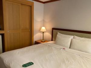 Postel nebo postele na pokoji v ubytování Hotel International Changwon