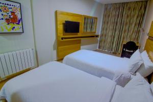 Hotel vallee ziz的电视和/或娱乐中心