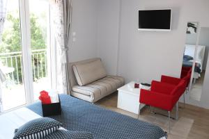 TV a/nebo společenská místnost v ubytování House Diana