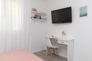 TV a/nebo společenská místnost v ubytování Two Flowers Luxury Apartment
