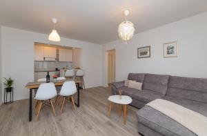 Kuchyň nebo kuchyňský kout v ubytování Two Flowers Luxury Apartment