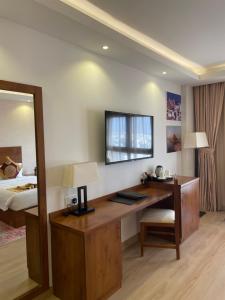 Katil atau katil-katil dalam bilik di Alsahwa Hotel