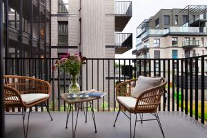 Balkón alebo terasa v ubytovaní Elite Apartments Nadmotławie Prestige