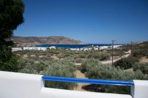 a view from the balcony of a house at Vardes Hotel Studios in Amoopi