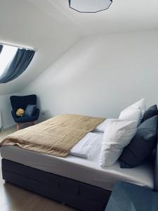 Posteľ alebo postele v izbe v ubytovaní Ferienwohnung im Romantikhof