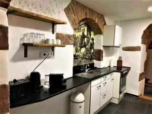 A kitchen or kitchenette at Luxus Apartment Colloseum in der Stadt