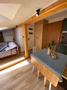 Posteľ alebo postele v izbe v ubytovaní Apartamenty pod Skosami
