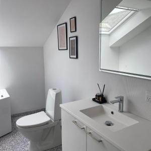 Phòng tắm tại Hotel Røde-Kro