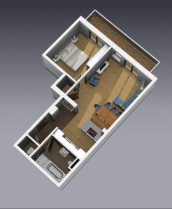 Plán poschodí v ubytovaní Moderne Wohnung im Botenwirt Top 6"Almhütte"