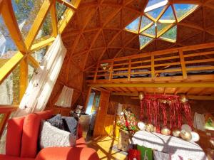 Ein Sitzbereich in der Unterkunft Glamping sede campestre Mirador de Pueblo Viejo