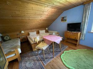 TV a/nebo společenská místnost v ubytování Haus Schwarzenbach