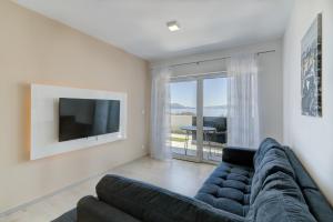 Televízia a/alebo spoločenská miestnosť v ubytovaní APARTMANI OLIMP1