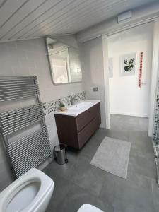 a bathroom with a toilet and a sink and a tub at La Garçonniérre del Lago Maggiore in Nebbiuno +28 photos