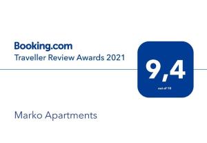 un diagrama de un rectángulo con el número en él en Marko Apartments en Ulcinj