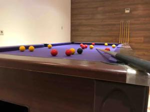 a pool table with balls on top of it at Palma Ambassador Center ETV14825 in Palma de Mallorca