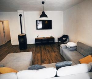 Posezení v ubytování Modern family apartment ZARA
