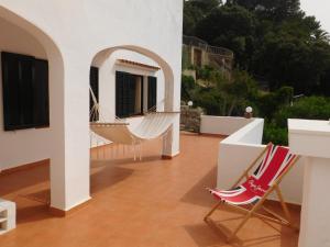A balcony or terrace at Apart.Can Pons,con piscina, a 50 de la playa