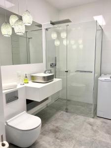 Koupelna v ubytování Apartament Międzyzdroje B42