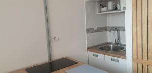 Kuchyň nebo kuchyňský kout v ubytování APARTMANI Emerald Dream