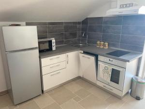 Kuchyň nebo kuchyňský kout v ubytování Apartments 'Stine'