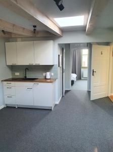 A kitchen or kitchenette at Apartamenty K17