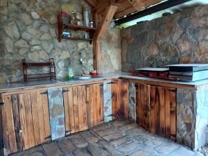 Kuchyň nebo kuchyňský kout v ubytování Drinska Villa Cabin