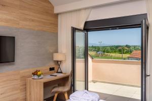 Balkón nebo terasa v ubytování Holiday Park Zagyland