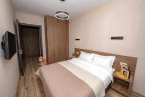 Katil atau katil-katil dalam bilik di Crystal Resort
