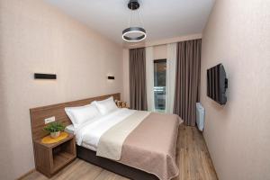 Katil atau katil-katil dalam bilik di Crystal Resort