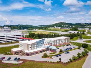 an overhead view of a hospital building with a parking lot at Hyatt Place at The Hollywood Casino Pittsburgh South in Washington