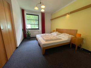 Voodi või voodid majutusasutuse Hotel Bohemia toas